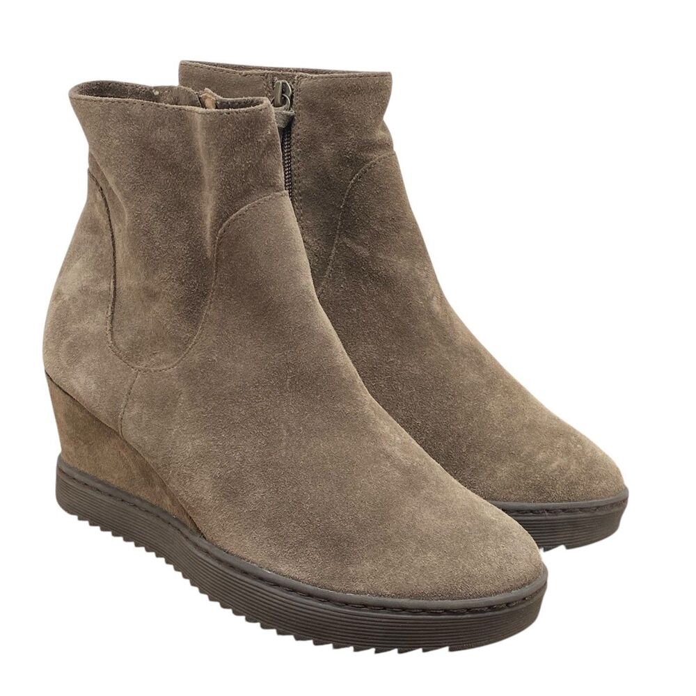 Sofft Shary Women's Size 8.5 M Gray Suede Comfort Wedge Ankle Booties Boots